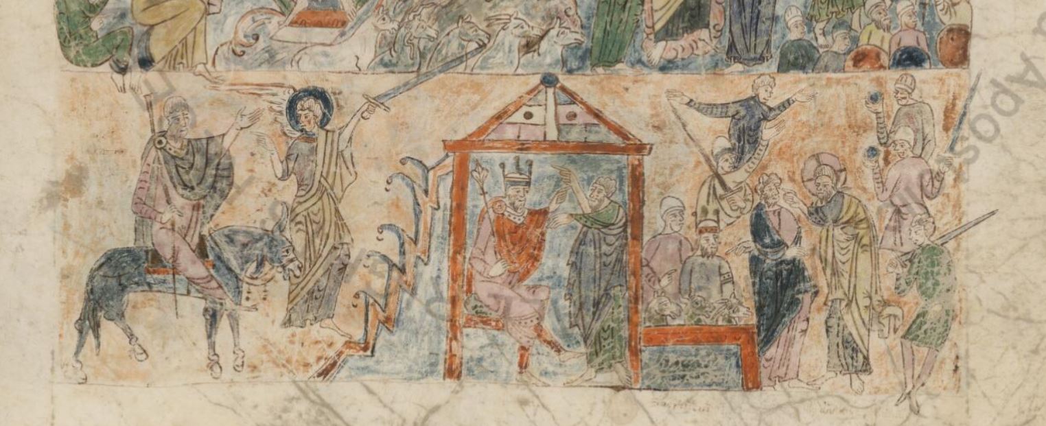 1027-32 Bible de Ripoll Vat.lat.5729 fol 82r bas scenes de l'Exode