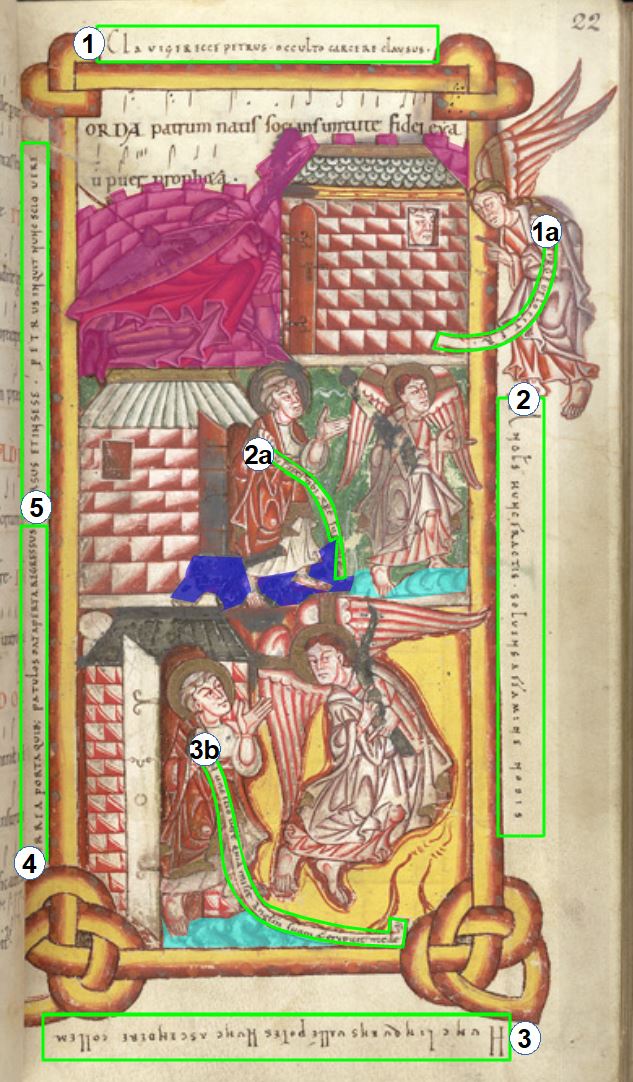 1050 Caligula troper BL Cotton MS Caligula A XIV fol 22r Pierre schema