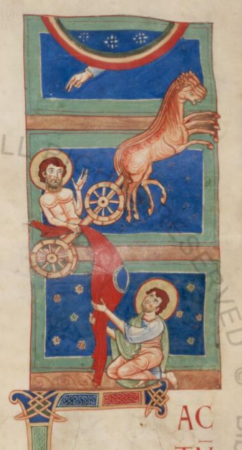 1125 ca Bible du Pantheon Vat Lat 12958 fol 108v Ascension d'Elie