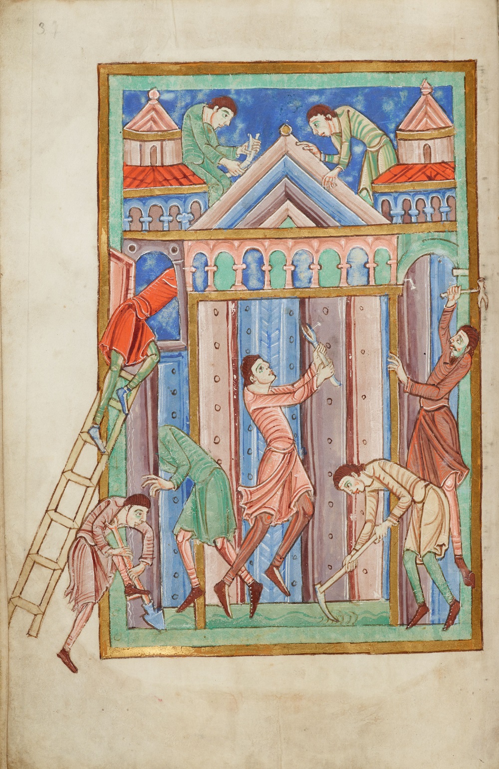 1130 Life of St. Edmund Morgan MS M.736 fol 18v Thieves entering Church