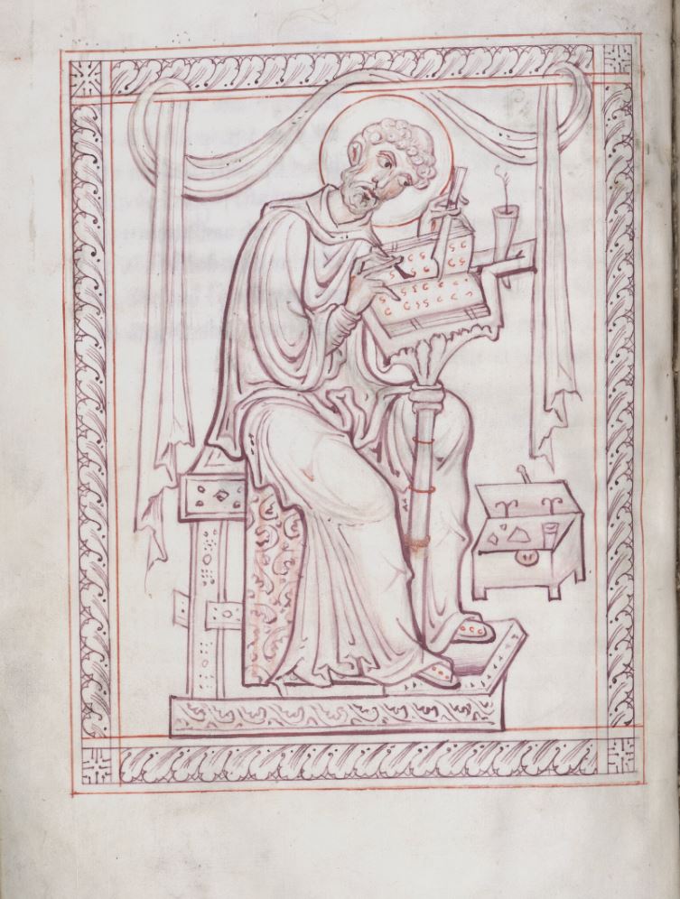 1150 Evangeliar - BSB Clm 14267 fol 15v St Jerome