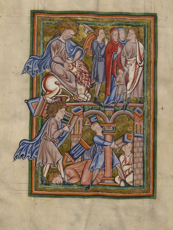 1190-1200 Angleterre N Saint_Louis_Psalter Leiden University BPL 76 A fol 14v