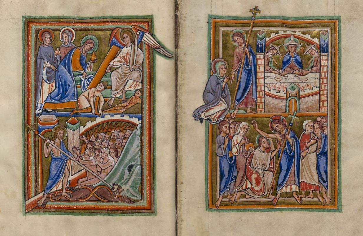 1190-1200 Angleterre N Saint_Louis_Psalter Leiden University BPL 76 A fol 26v 27r