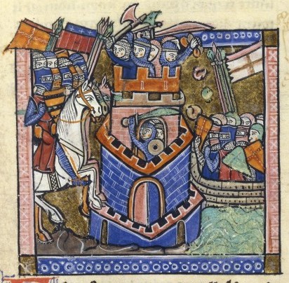 1250–75 Histoires d'Outremer par Guillaume de Tyr BNF Fr 2630 Siege_of_Tyr