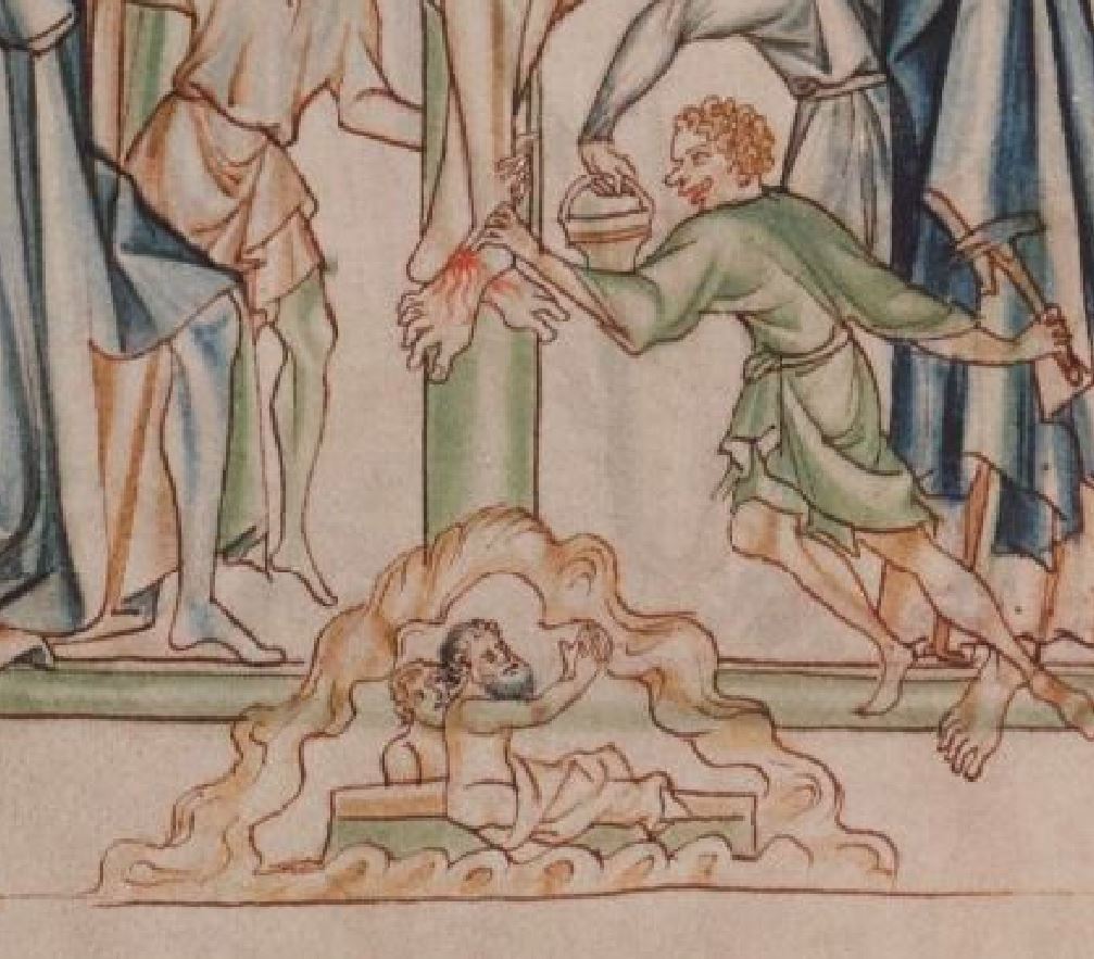 1260 Lambeth Apocalypse Lambeth Palace Library, ms 209 fol 51v Crucifixion detail