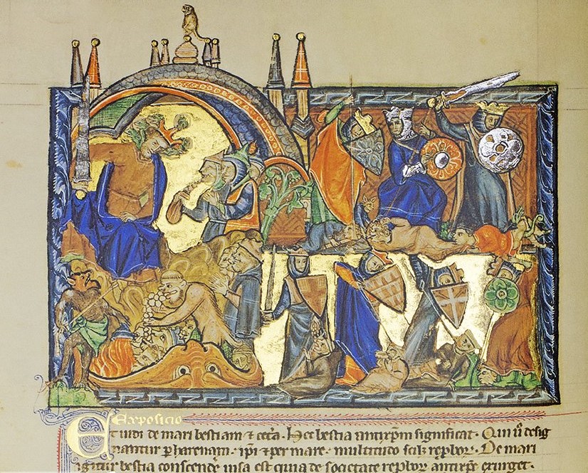 1265–70 Apocalypse Londres, Inv. Lisbonne Musee Gulbenkian LA139 fol 34v