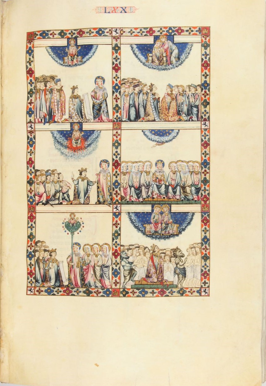 1281-84 Cantigas de Santa Maria Escorial MS T.I.1, fol. 104r RB. Patrimonio Nacional