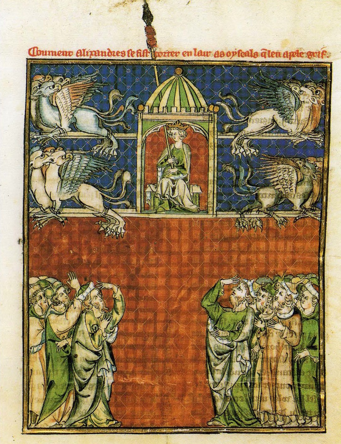 1300-10 Roman d'Alexandre, France du Nord, , Berlin Kupferstichkabinett Ms. 78.C.1,fol. 66