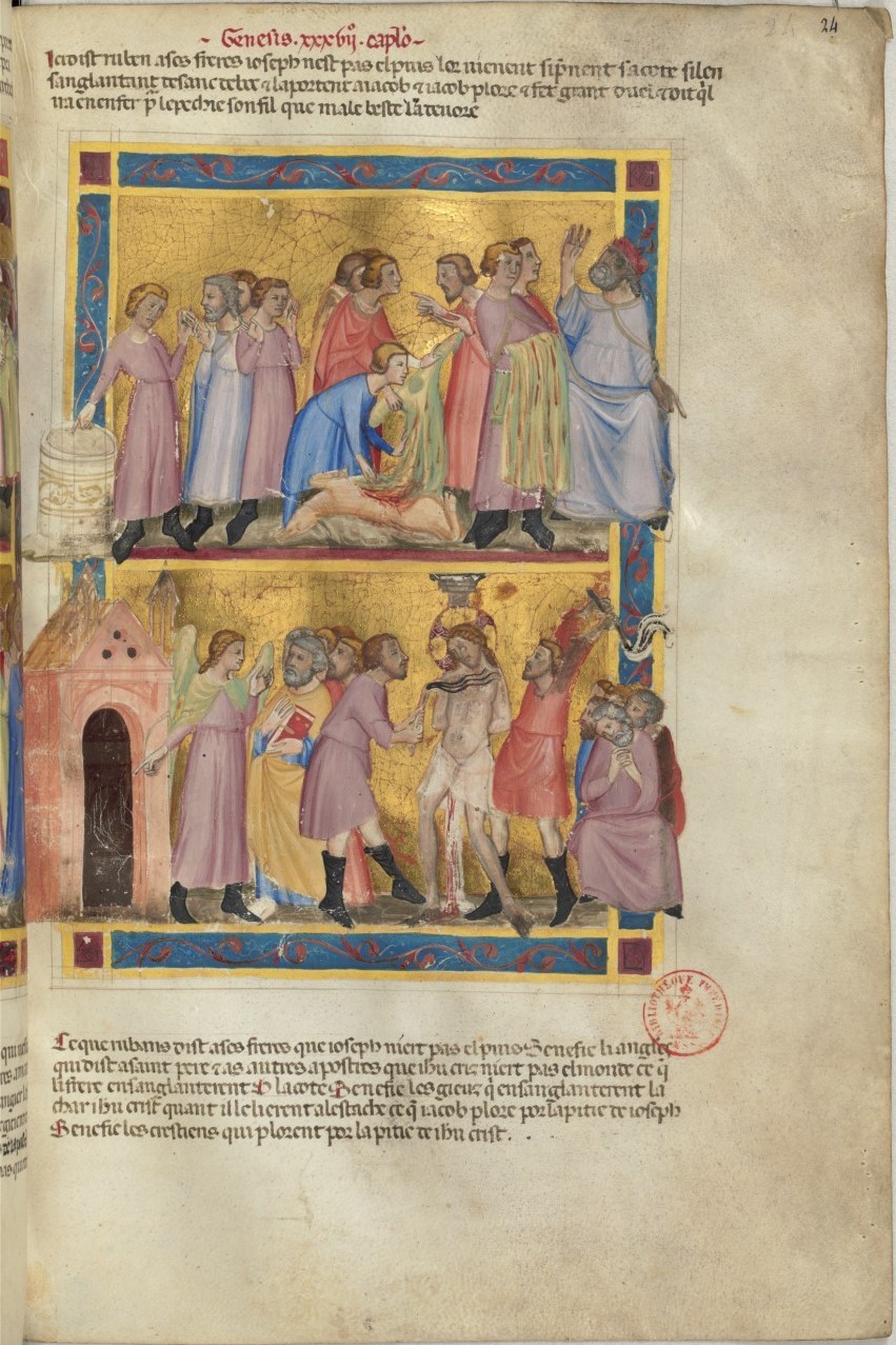 1340-50 Bible moralisée de Naples BNF Français 9561 fol 24r