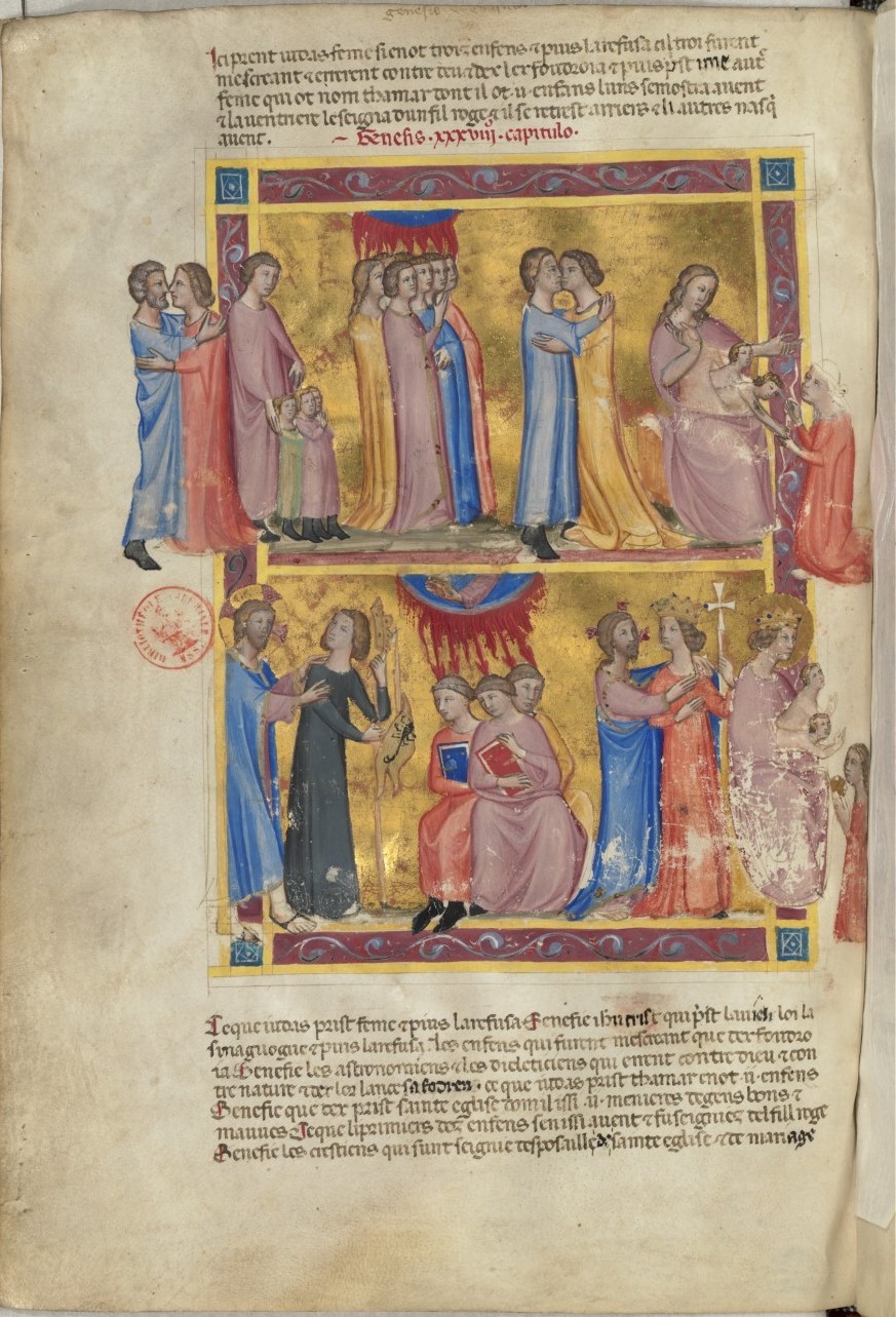 1340-50 Bible moralisée de Naples BNF Français 9561 fol 24v