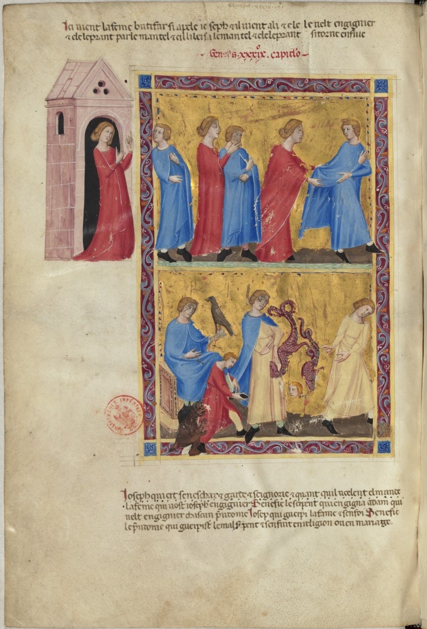 1340-50 Bible moralisée de Naples BNF Français 9561 fol 26v