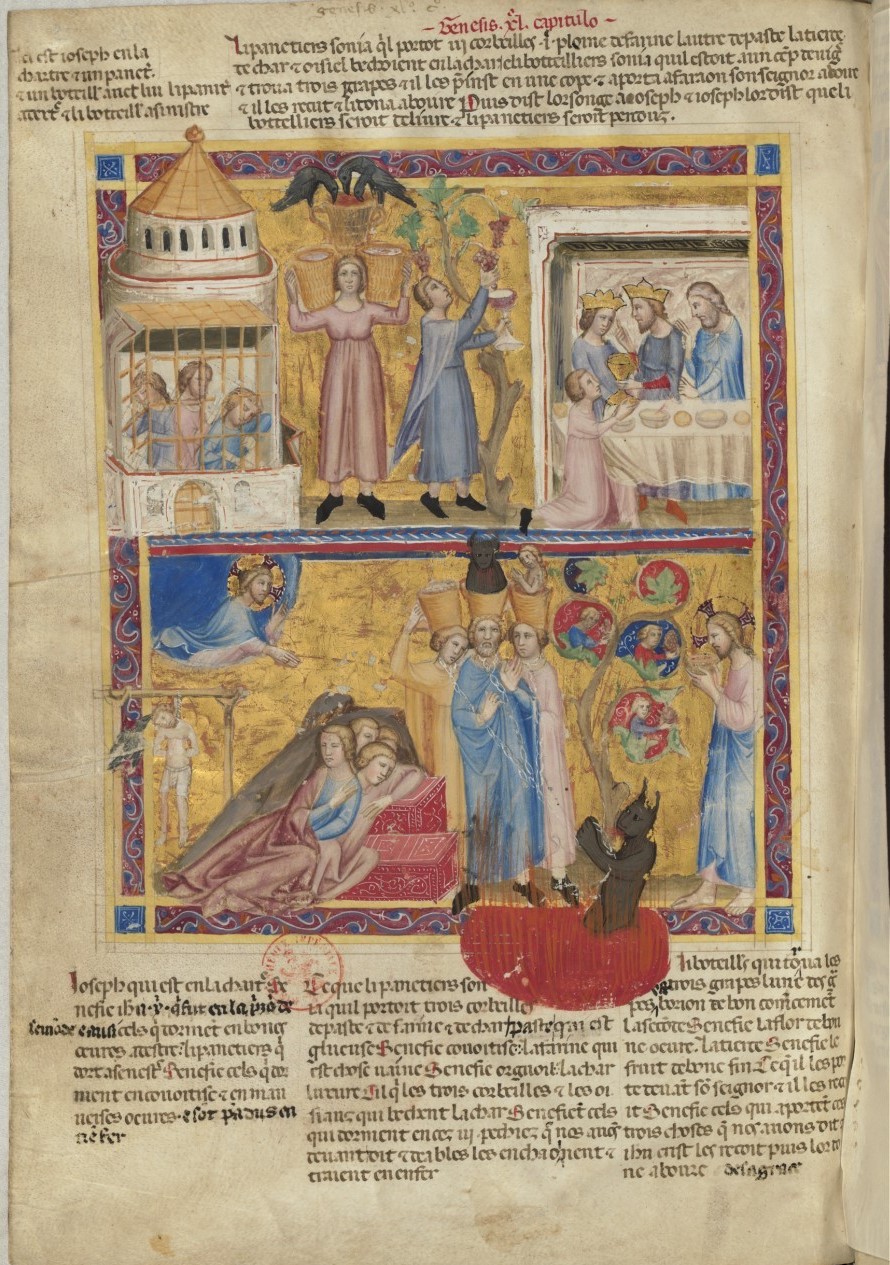 1340-50 Bible moralisée de Naples BNF Français 9561 fol 28v