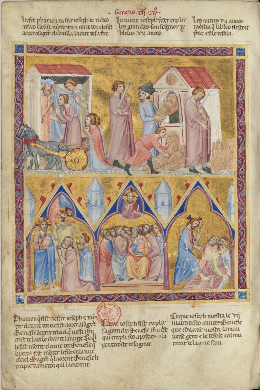 1340-50 Bible moralisée de Naples BNF Français 9561 fol 30v