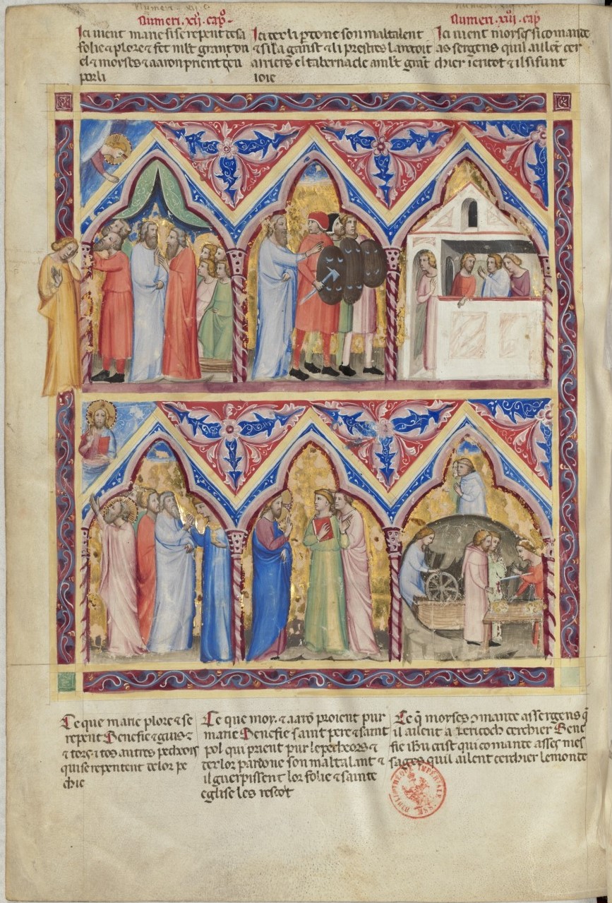 1340-50 Bible moralisée de Naples BNF Français 9561 fol 90v