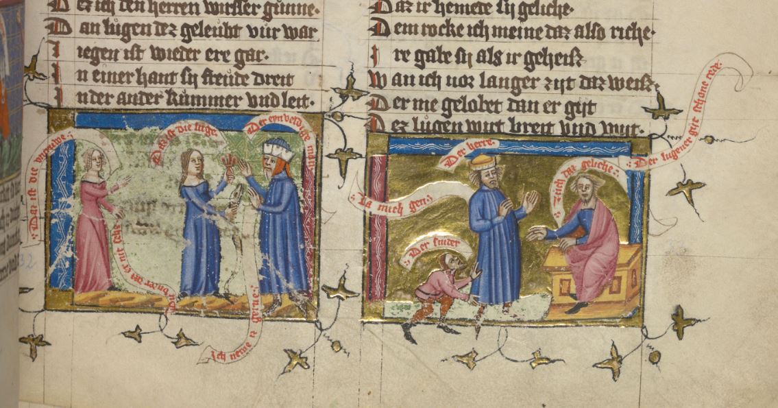 1380 ca Treves Der Wälsche Gast Morgan MS G.54 fol 12r