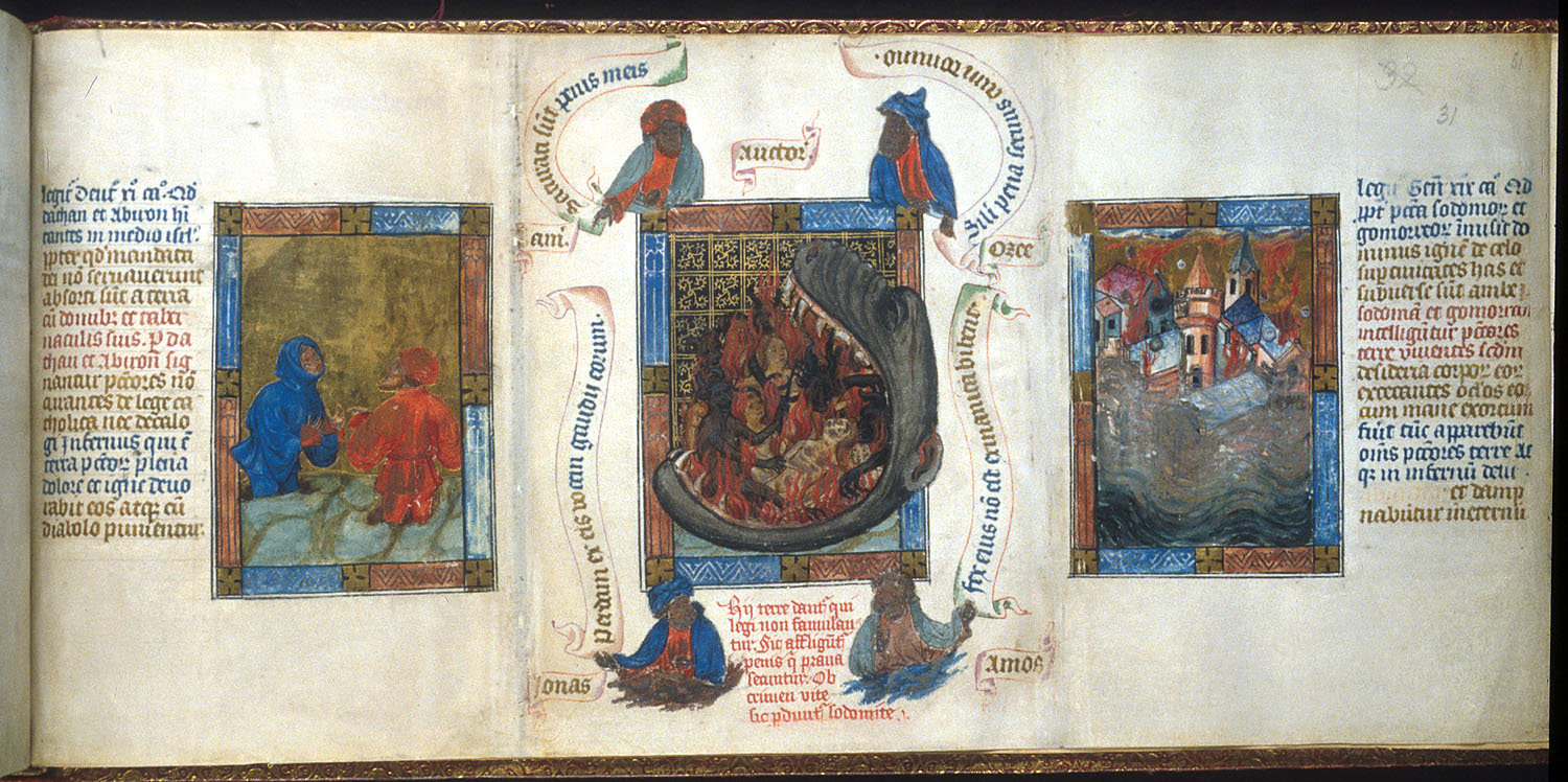 1395-1405 Master of Hours of Margaret of Cleves Biblia pauperum BL King's 5 fol 31_-_Hell