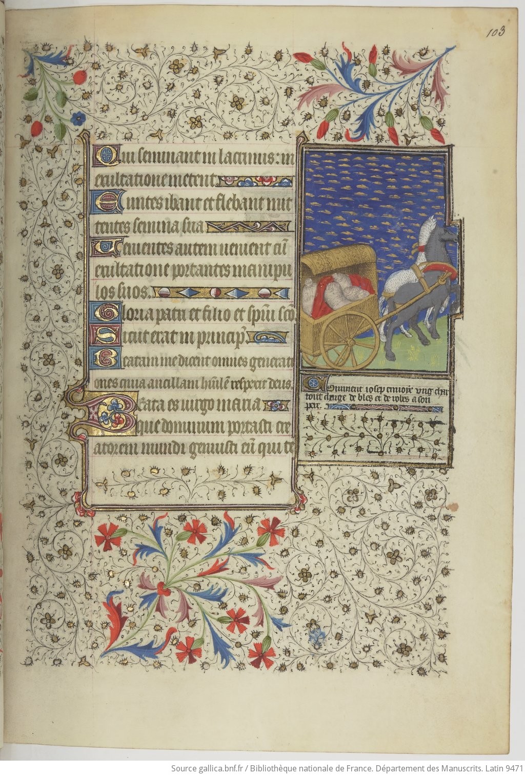 1430-35 Grandes heures de Rohan Maître de Rohan Angers BNF Lat 9471 fol 103r