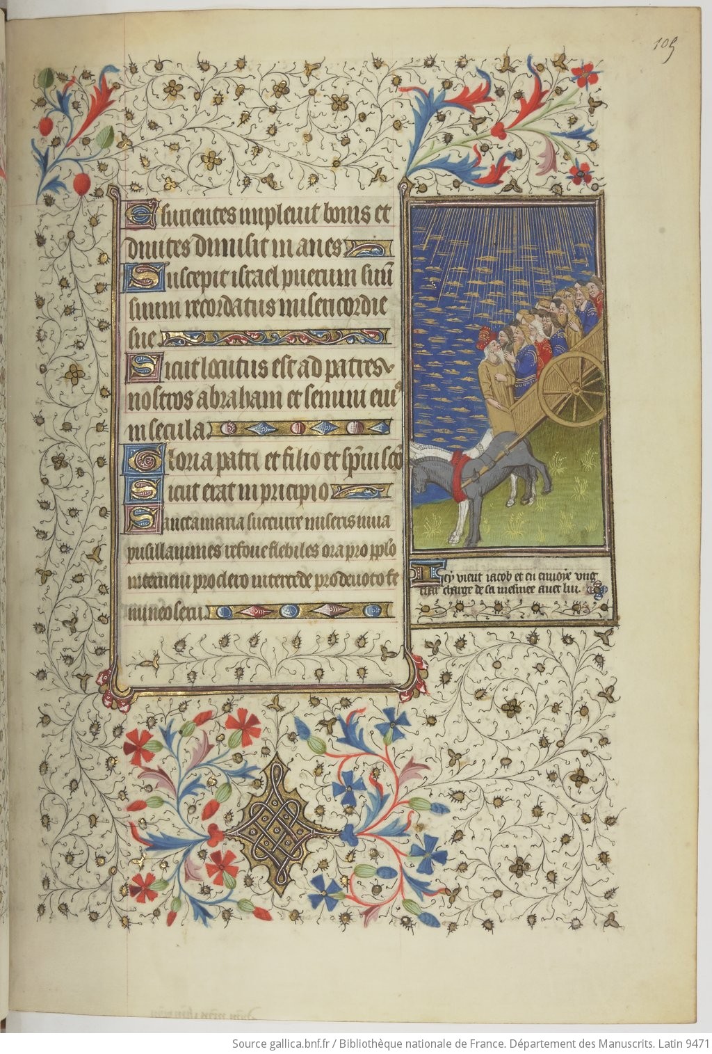 1430-35 Grandes heures de Rohan Maître de Rohan Angers BNF Lat 9471 fol 105r