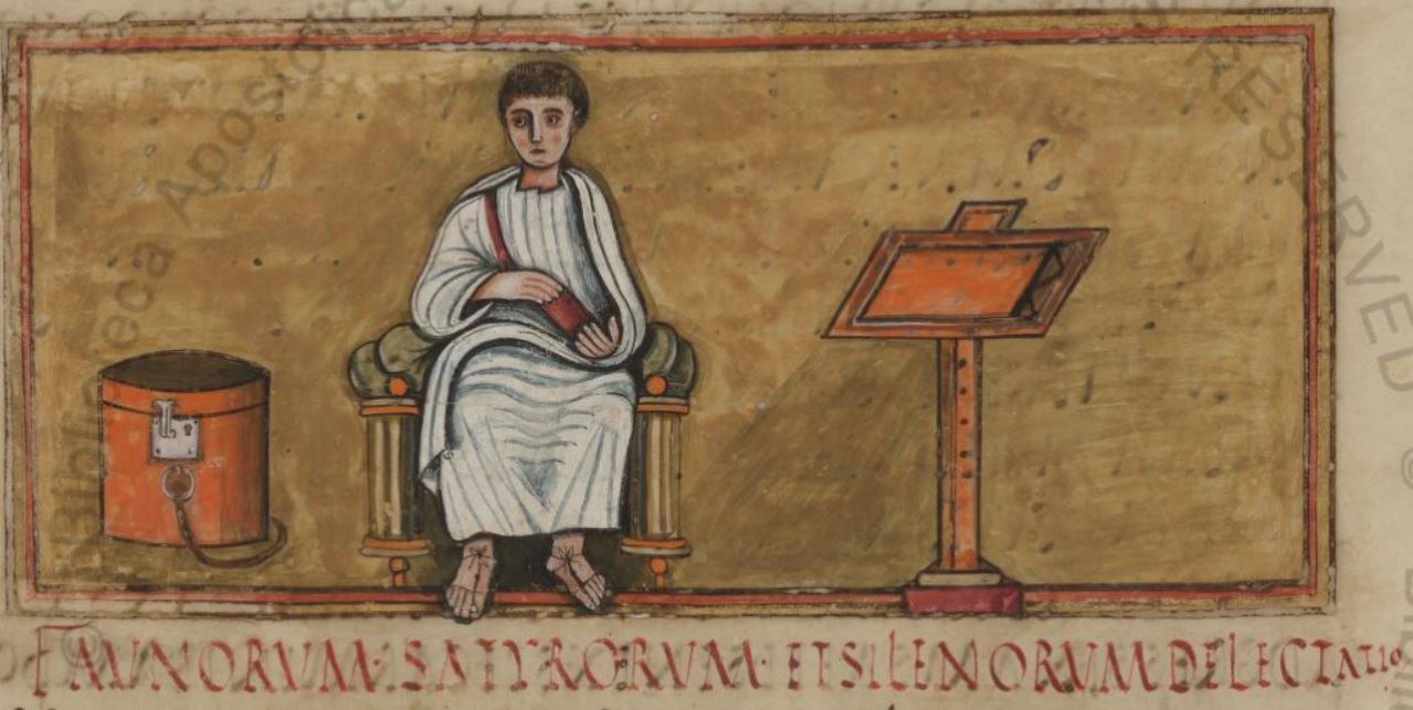 340-550 Virgile romain Ms Vat.Lat. 3867 fol 14r Eglogue 6 Silène (c) Biblioteca Vaticana