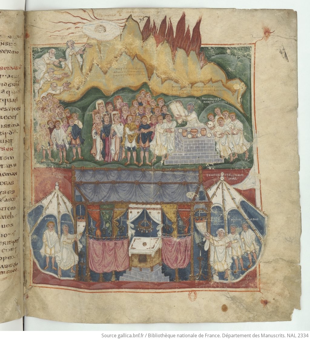 600 ca Pentateuque de Tours BNF NAL 2334 fol 76r Moise