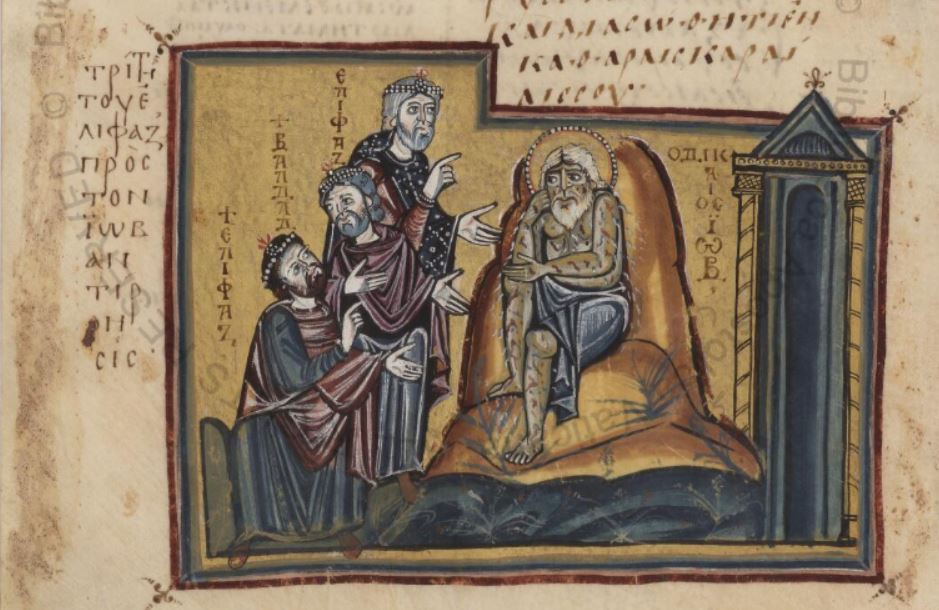 800-20 Vat. Gr. 749, fol 144v Troisième confrontation avec Eliphas (c) Biblioteca Vaticana