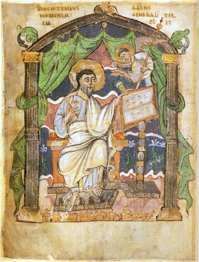 880-920 Coronation Gospels BL Cotton MS Tiberius A II fol 24r St Matthieu