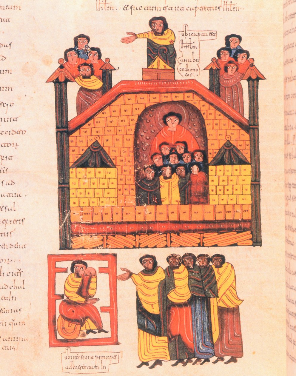 960 Bible de Leon Mozarabe fol.283v Conquista de Jerusalém por Nabucodonosor e pelo profeta Jeremias recebendo os dignitários da cidade,