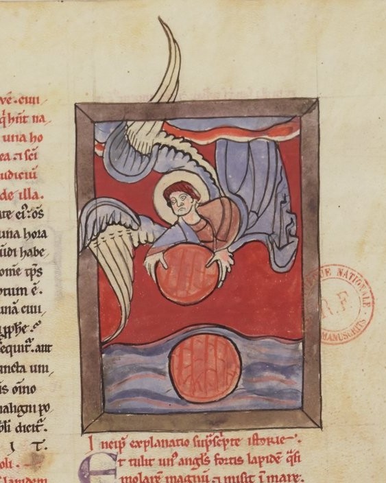 Apo 18,21-24 1180 ca Beatus de Navarre BNF NAL 1366 fol 137r L'ange et la meule