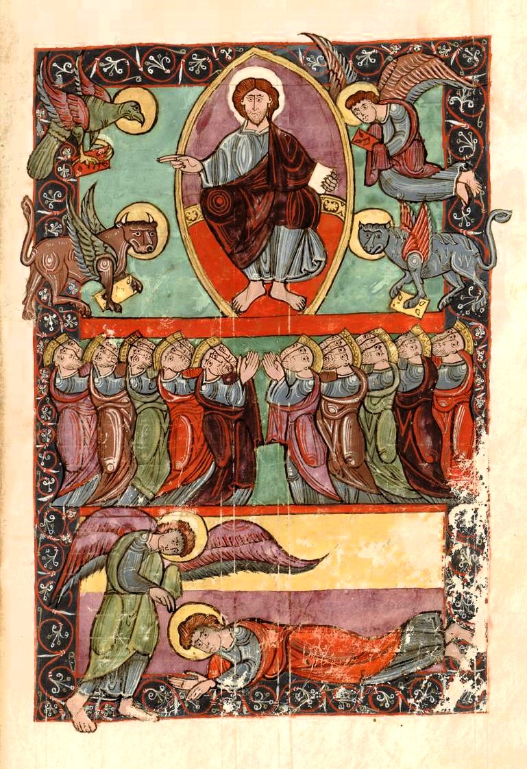 Apo 19,1-10 980-1000 Beatus San Millan de la Cogolla Academie Madrid Cod.Emil.33 fol 209r Theophanie