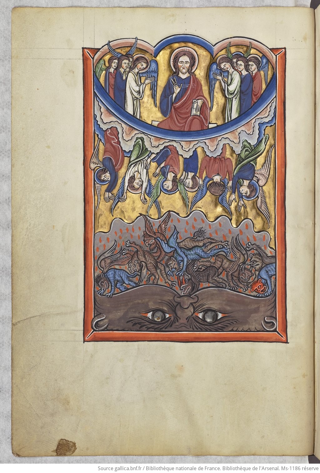 Apo 20,11-15 1225-35 Psautier de Blanche de Castille Arsenal MS 1186 fol 9v