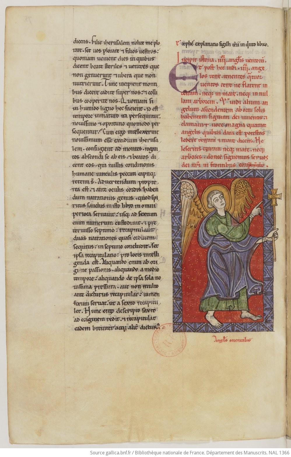 Apo 7,1-3 1180 ca Beatus de Navarre BNF NAL 1366 fol 75v