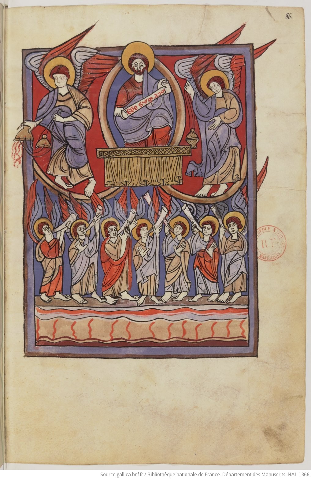 Apo 8,2-5 1180 ca Beatus de Navarre BNF NAL 1366 fol 86r