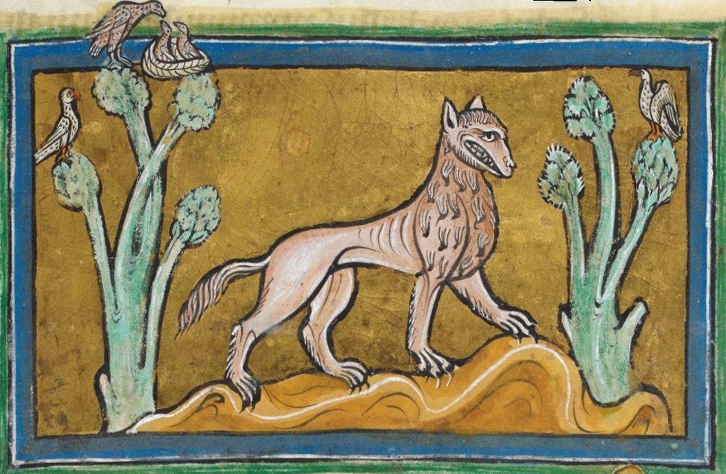 Leucrota 1230 ca Rochester Bestiary, Royal MS 12 F XIII fol 23r