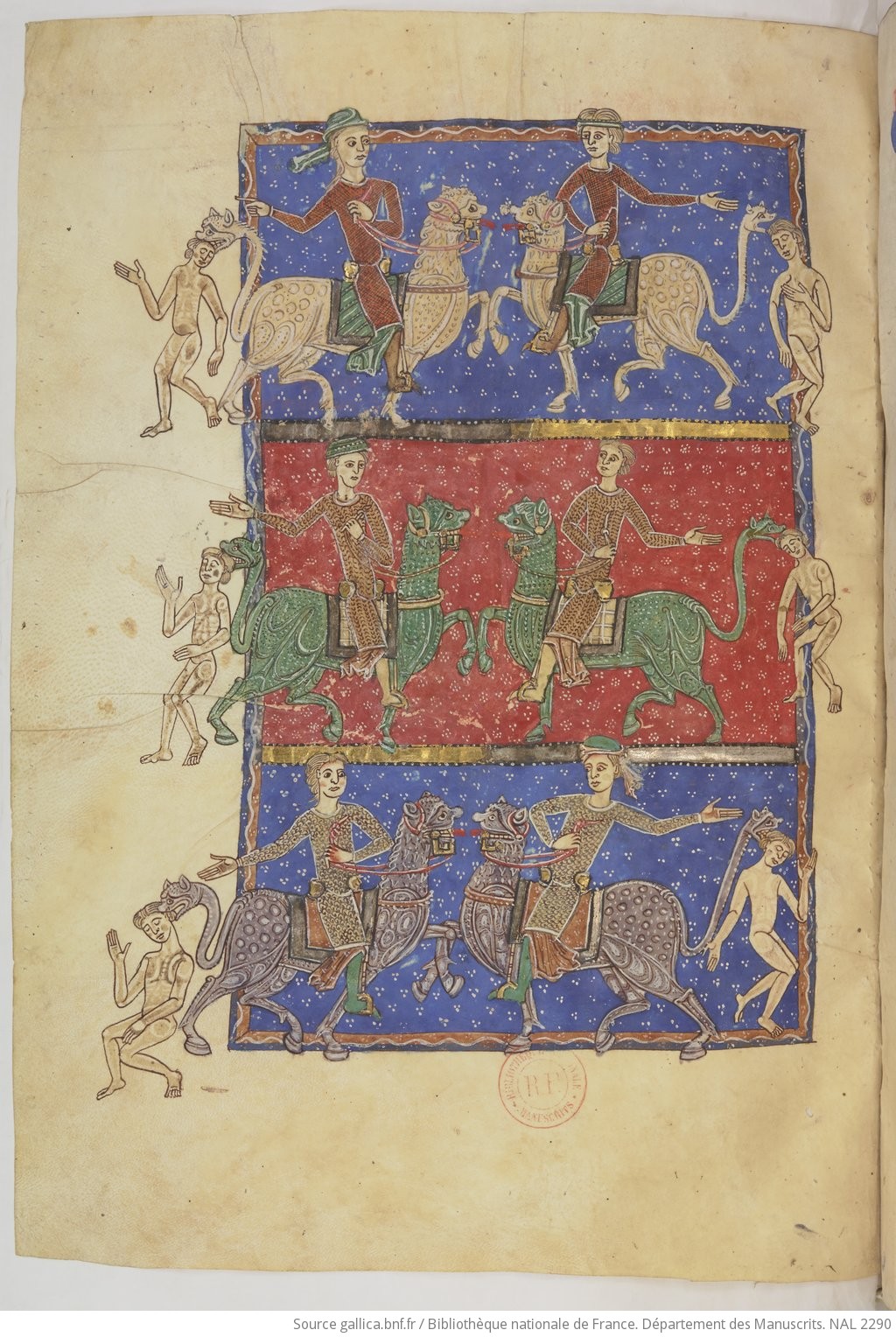 apo 9,17-21 1220 ca Beatus de San Andrés de Arroyo BNF NAL 2290 fol 100v