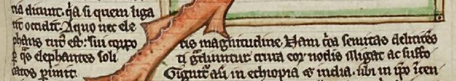 dragon 1236-50 British Library, Harley MS 3244, folio 59r detail