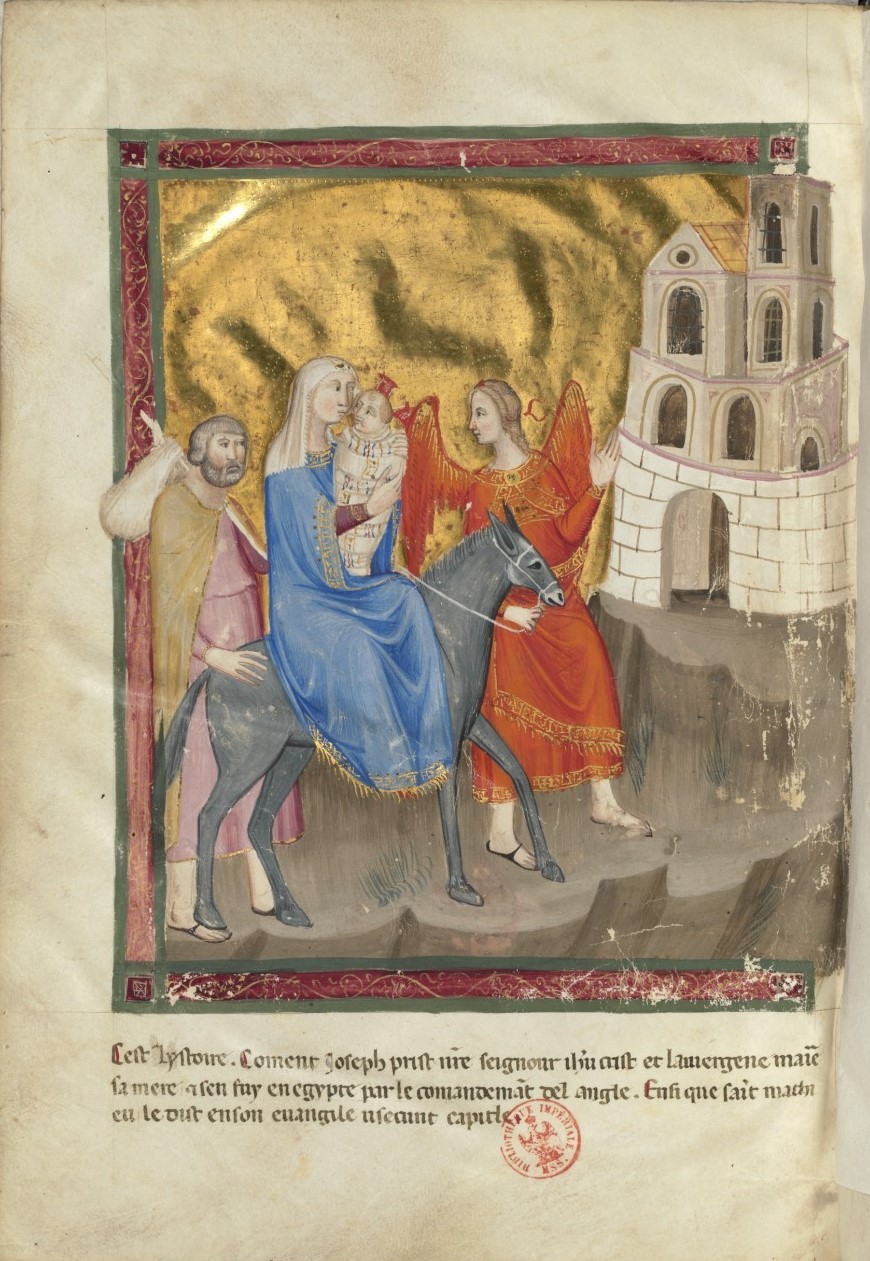 ee persp 1340-50 Bible moralisée de Naples BNF Français 9561 fol 140v