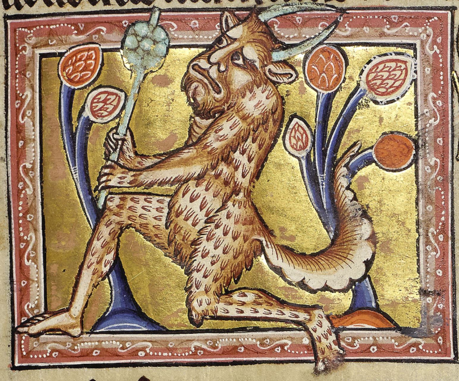 satyre-1200-Aberdeen-University-Library-Univ.-Lib.-MS-24-Aberdeen-Bestiary-folio-13r