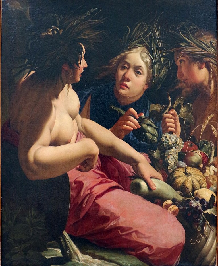 1609 ca Abraham_janssen_van_nuyssen,_le_naiadi_riempiono_il_corno_dell'abbondanza Musées royaux des Beaux-Arts de Belgique, Bruxelles