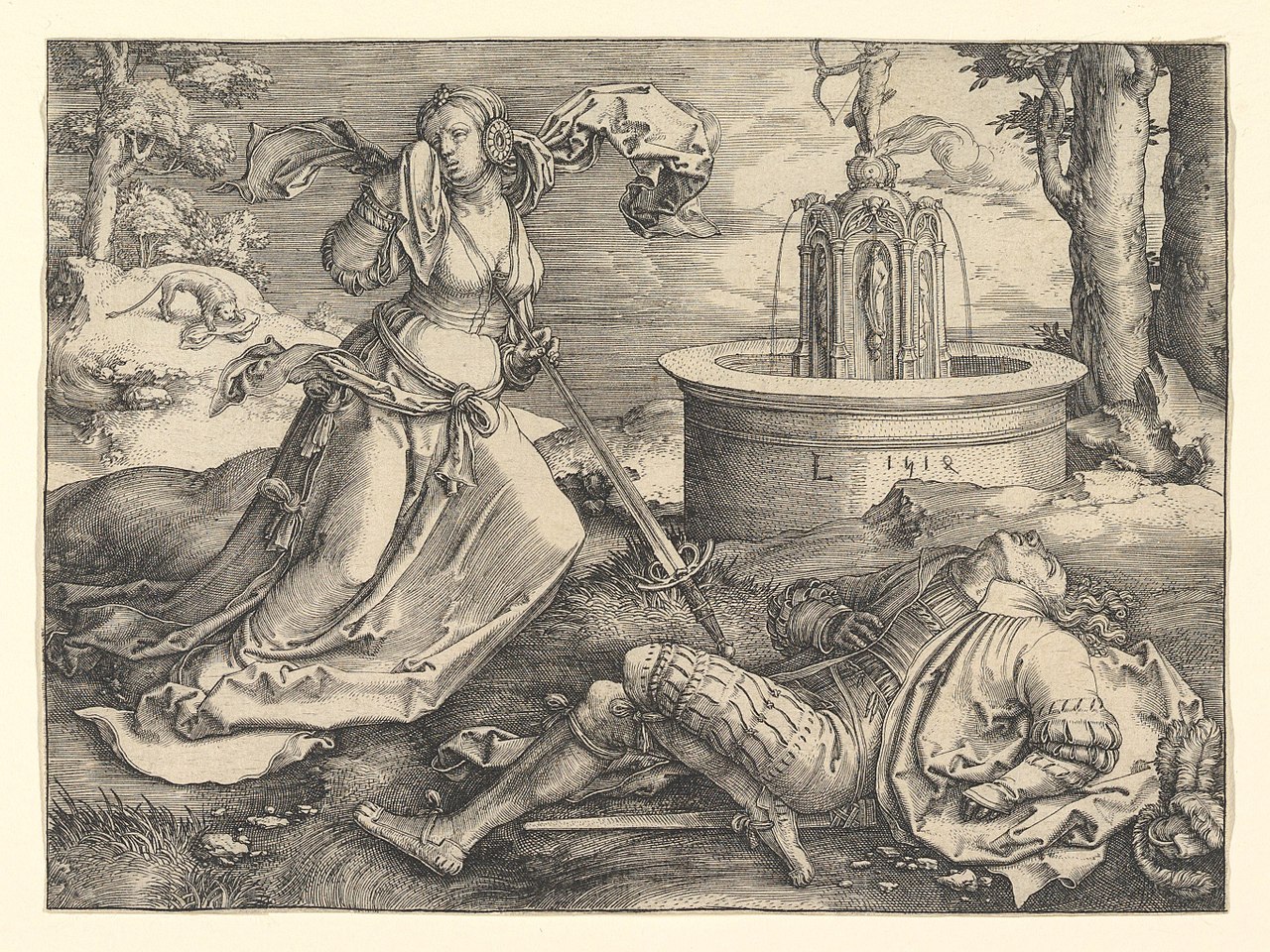 1514 Lucas de Leyde Pyramus_and_Thisbe_MET_DP819001