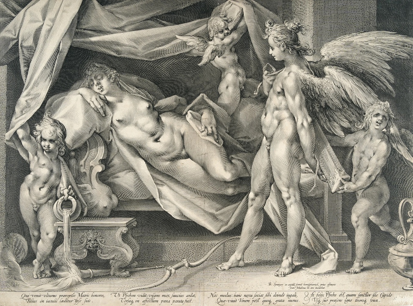 1600-10 Cupid Discovers Psyche in His Bed Jan (Harmensz) Muller