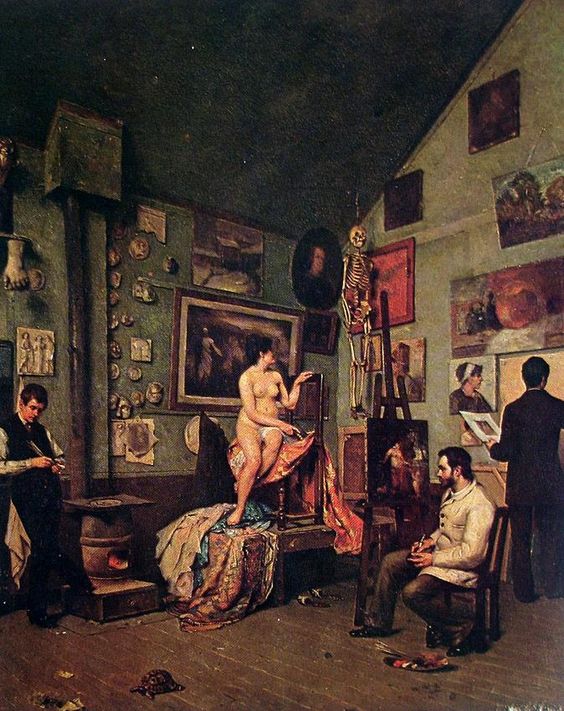 1880 Studio in Paris, Jose Ferraz de Almeida Junior