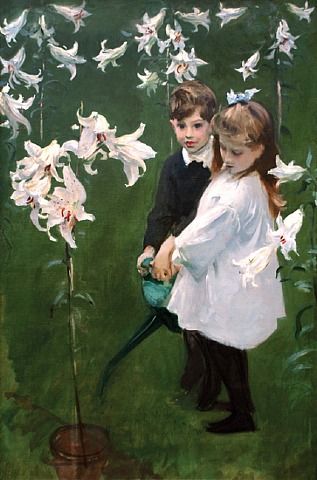 1884 John Singer Sargent, Garden Study of the Vickers Children, Flint Institute of Arts