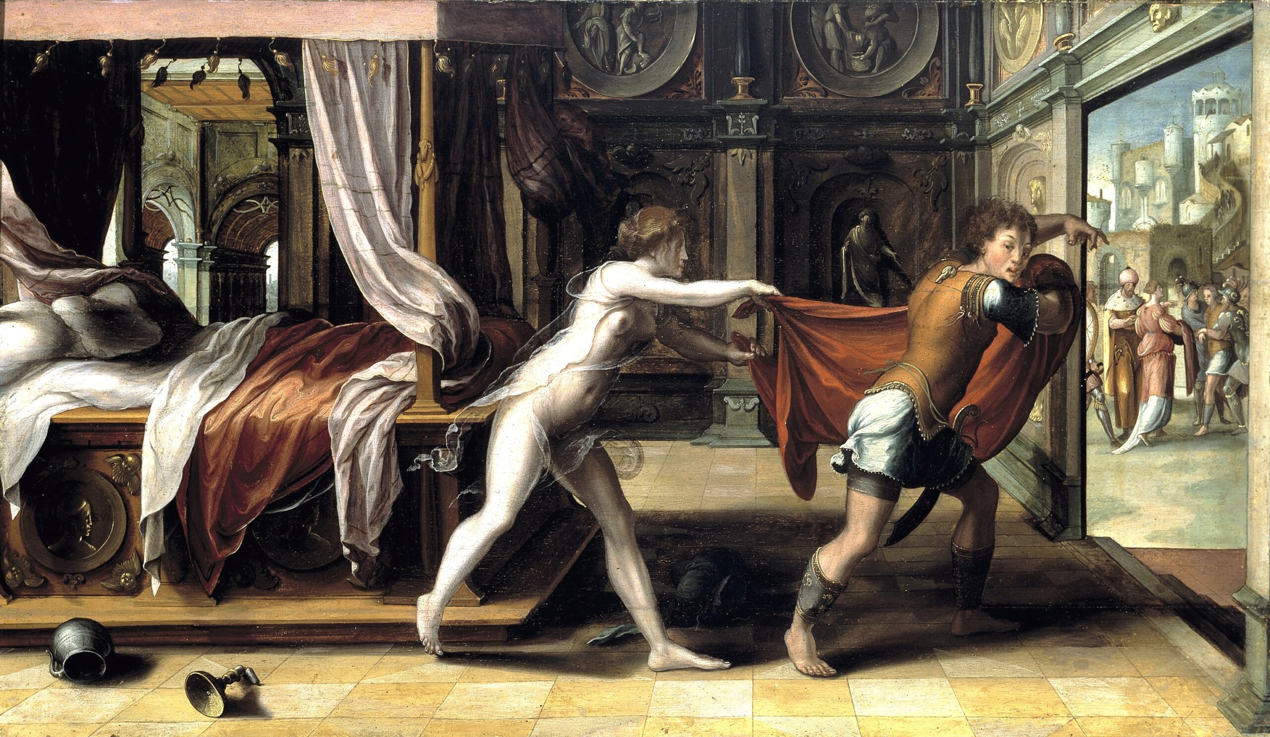 Joseph et la femme de Putiphar, Pieter Coecke van Aelst 1525-49 Utrecht catharijneconvent utrecht