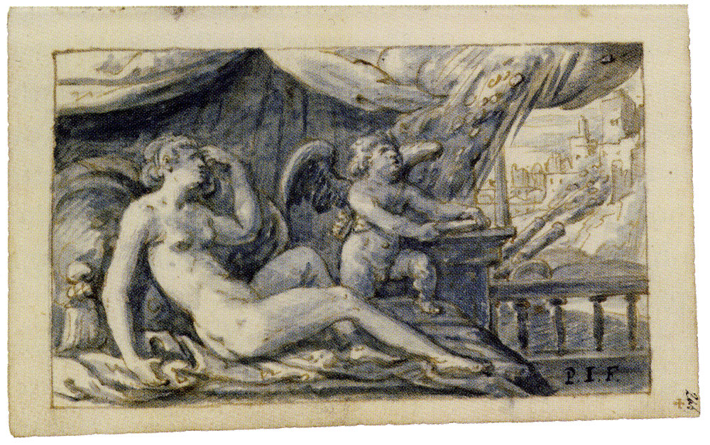 pieter_isaacsz_danae 1612 Ernest Brinck's Album Amicorum Koninklijke Bibliotheek, The Hague