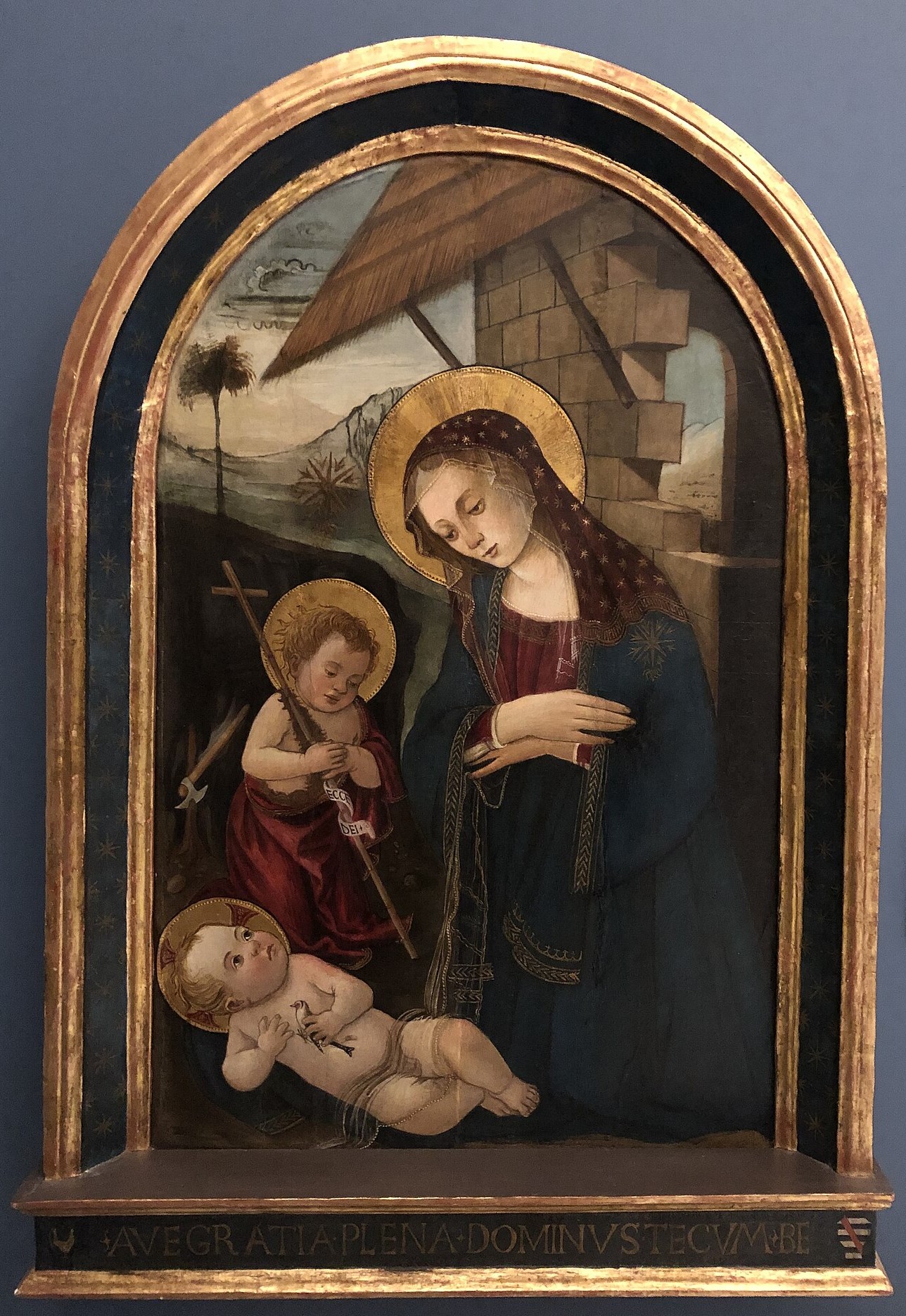 1460-81, Vierge à l'enfant et Jean-Baptiste, Domenico di Zanobi, Musée de la cathédrale de Mdina, Malte