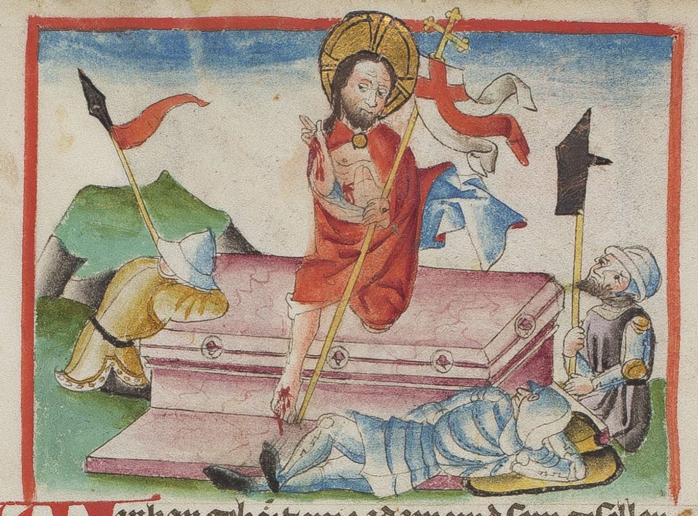 1456 Speculum humanae salvationis (allemagne N) Wolfenbüttel, Herzog August Bibliothek, Cod. Guelf. 81.15. Aug fol 60v Warburg database