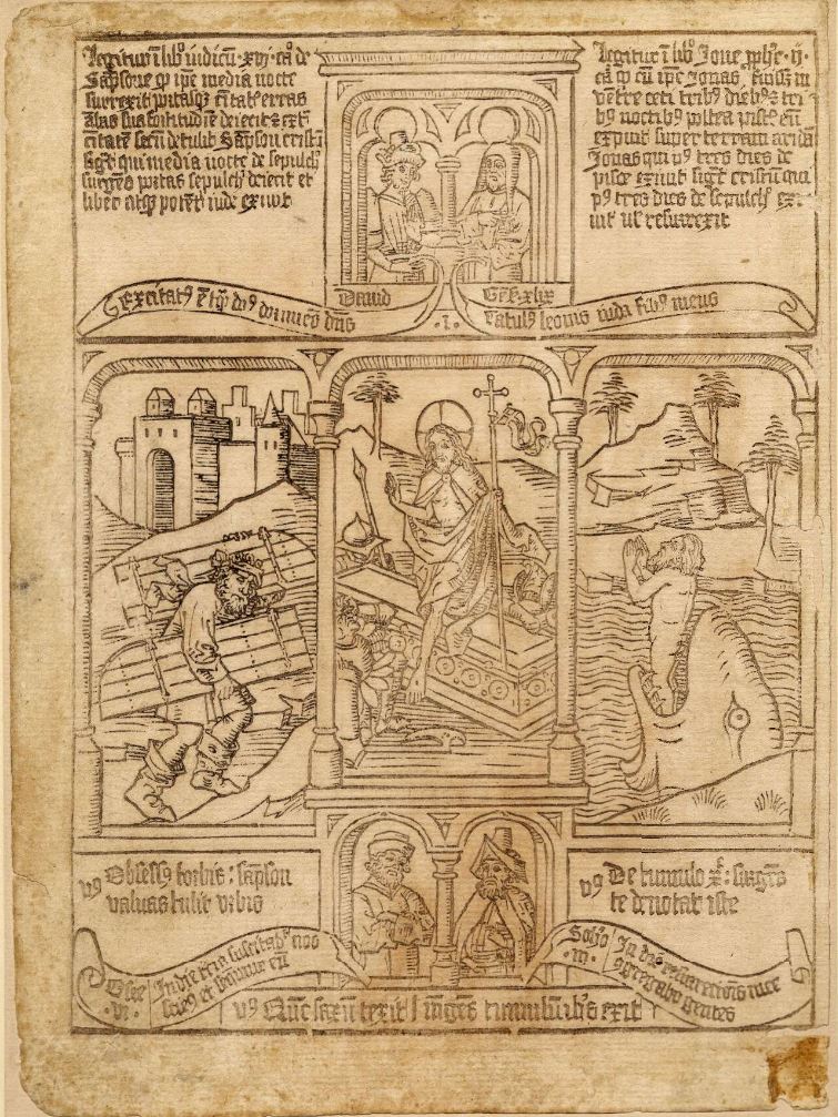 1465 ca Biblia pauperum Netherland blockbuch resurrection British Museum 1845,0809.30