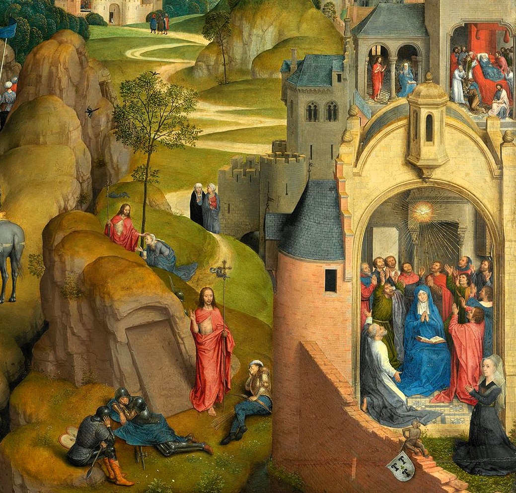 1480 Hans Memling Die Sieben Freuden Mariens detail Alte Pinakothek Munich