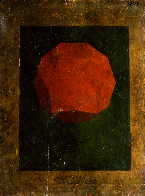 Gian_Pietro_Rizzi_called_Giampietrino_-_The_Virgin_and_Child_Icosidodecahedron 1510-15 Museo Poldi Pezzoli Milan verso