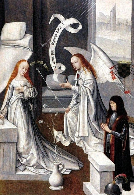 1470-1500 Annonciation avec le duc d Albe Maitre Virgo_inter_Virgines Palacio de Liria